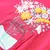 Produktbild 4 för T-shirt för barn blommor stark rosa 104