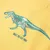 Produktbild 4 för T-shirt för barn dinosauriemotiv ljusgul 128