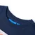 Produktbild 3 för T-shirt med långa ärmar för barn björnmotiv marinblå melange 140