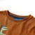 Produktbild 3 för T-shirt med långa ärmar för barn dinosauriemotiv konjaksbrun 140