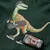 Produktbild 4 för T-shirt med långa ärmar för barn dinosauriemotiv mörkgrön 104