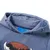 Produktbild 3 för Barnhoodie blå melange 128