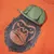 Produktbild 4 för Tröja för barn gorillamotiv mörk orange 128