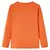 Produktbild 2 för T-shirt med långa ärmar för barn kattmotiv stark orange 116