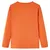 Produktbild 2 för T-shirt med långa ärmar för barn kattmotiv stark orange 140