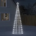 Julgransbelysning med markspett 570 LEDs kallvitt 300 cm