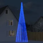 Julbelysning till flaggstång 3000 LEDs blå 800 cm
