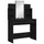 Sminkbord med LED svart 96x40x142 cm