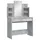 Sminkbord med LED betonggrå 96x40x142 cm