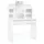 Sminkbord med LED vit högglans 96x40x142 cm