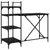 Produktbild 2 för Datorskrivbord med hyllor svart 120x47x109 cm
