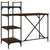 Produktbild 2 för Datorskrivbord med hyllor brun ek 120x47x109 cm