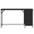 Produktbild 5 för Datorbord svart 131x48x75 cm konstruerat trä