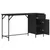 Produktbild 8 för Datorbord svart 131x48x75 cm konstruerat trä