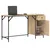 Produktbild 4 för Datorskrivbord sonoma-ek 131x48x75 cm konstruerat trä