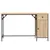Produktbild 5 för Datorskrivbord sonoma-ek 131x48x75 cm konstruerat trä