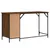 Produktbild 7 för Datorskrivbord brun ek 131x48x75 cm konstruerat trä