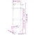 Produktbild 9 för Vägghyllor 3-plan med stänger 2 st rökfärgad ek 30x25x100 cm
