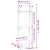 Produktbild 9 för Vägghyllor 3-plan med stänger 2 st grå sonoma 30x25x100 cm