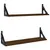 Produktbild 2 för Vägghyllor 2 st brun ek 60x15x15,5 cm