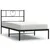 Produktbild 2 för Sängram med huvudgavel metall svart 75x190 cm