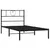 Produktbild 4 för Sängram med huvudgavel metall svart 75x190 cm