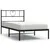 Produktbild 2 för Sängram med huvudgavel metall svart 107x203 cm