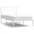 Produktbild 2 för Sängram med huvudgavel metall vit 107x203 cm