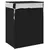 Produktbild 6 för Tvättkorg med lock svart 46x33x60 cm konstrotting