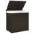 Produktbild 4 för Tvättkorg med 2 sektioner mörkbrun 53x35x57 cm konstrotting