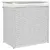 Produktbild 2 för Tvättkorg med 2 sektioner vit 53x35x57 cm konstrotting