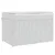 Produktbild 2 för Tvättkorg med lock vit 55,5x35x34 cm konstrotting