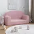 Produktbild för Barnsoffa 2-sits rosa mjuk plysch