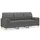 3-sits soffa med prydnadskuddar mörkgrå 180 cm tyg