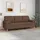 3-sits soffa med prydnadskuddar brun 180 cm tyg