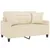 Produktbild 3 för 2-sits soffa med prydnadskuddar gräddvit 120 cm konstläder