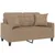 Produktbild 3 för 2-sits soffa med prydnadskuddar cappuccino 120 cm konstläder