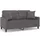 2-sits soffa med prydnadskuddar grå 140 cm konstläder