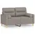 Produktbild 2 för 2-sits soffa med prydnadskuddar taupe 120 cm tyg