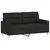 Produktbild 4 för 2-sits soffa med prydnadskuddar svart 140 cm tyg