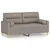 Produktbild 2 för 2-sits soffa med prydnadskuddar taupe 140 cm tyg