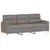Produktbild 4 för 3-sits soffa med prydnadskuddar taupe 180 cm tyg
