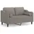 Produktbild 2 för 2-sits soffa med prydnadskuddar taupe 120 cm tyg