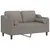 Produktbild 3 för 2-sits soffa med prydnadskuddar taupe 120 cm tyg