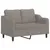 Produktbild 4 för 2-sits soffa med prydnadskuddar taupe 120 cm tyg