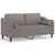 Produktbild 2 för 2-sits soffa med prydnadskuddar taupe 140 cm tyg