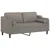Produktbild 3 för 2-sits soffa med prydnadskuddar taupe 140 cm tyg