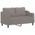 Produktbild 4 för 2-sits soffa med prydnadskuddar taupe 140 cm tyg