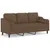 Produktbild 2 för 3-sits soffa med prydnadskuddar brun 180 cm tyg