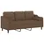 Produktbild 3 för 3-sits soffa med prydnadskuddar brun 180 cm tyg